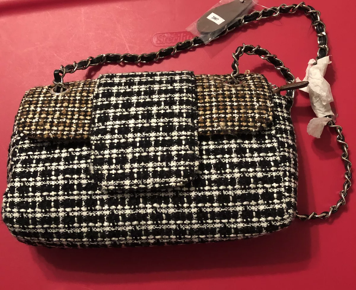 OKPTA Handbag. NEW. Fabric Tweed Like Shoulder Bag