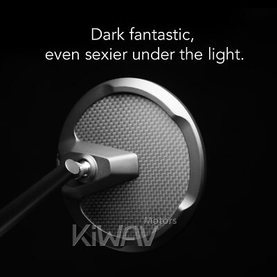 Fairing Round Mirrors Mamba Real Carbon Mat Fiber fits Kawasaki