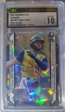Hedbert Perez auto 2021 Leaf Metal Draft Silver Crystals  CSG 10 Gem Mint