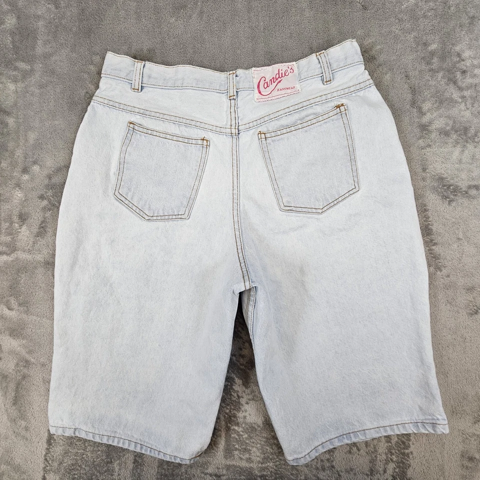 Candie's Shorts Jorts Size 13/14 Light Wash High Waist Mom Skater 90's Y2K - Image 2 of 4