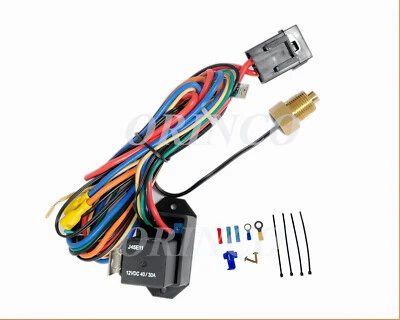 NEW Adjustable Electrical Cooling Fan Controller Kit Thread-in Probe with Relay - Image 1 of 4