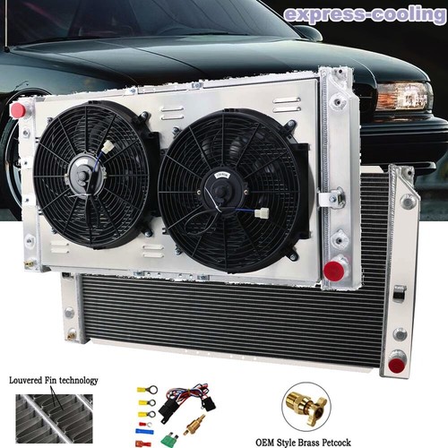 3 Row Aluminum Radiator Shroud Fan Relay For 1969-72 Chevy Corvette Small Block - China Radiator - View #8