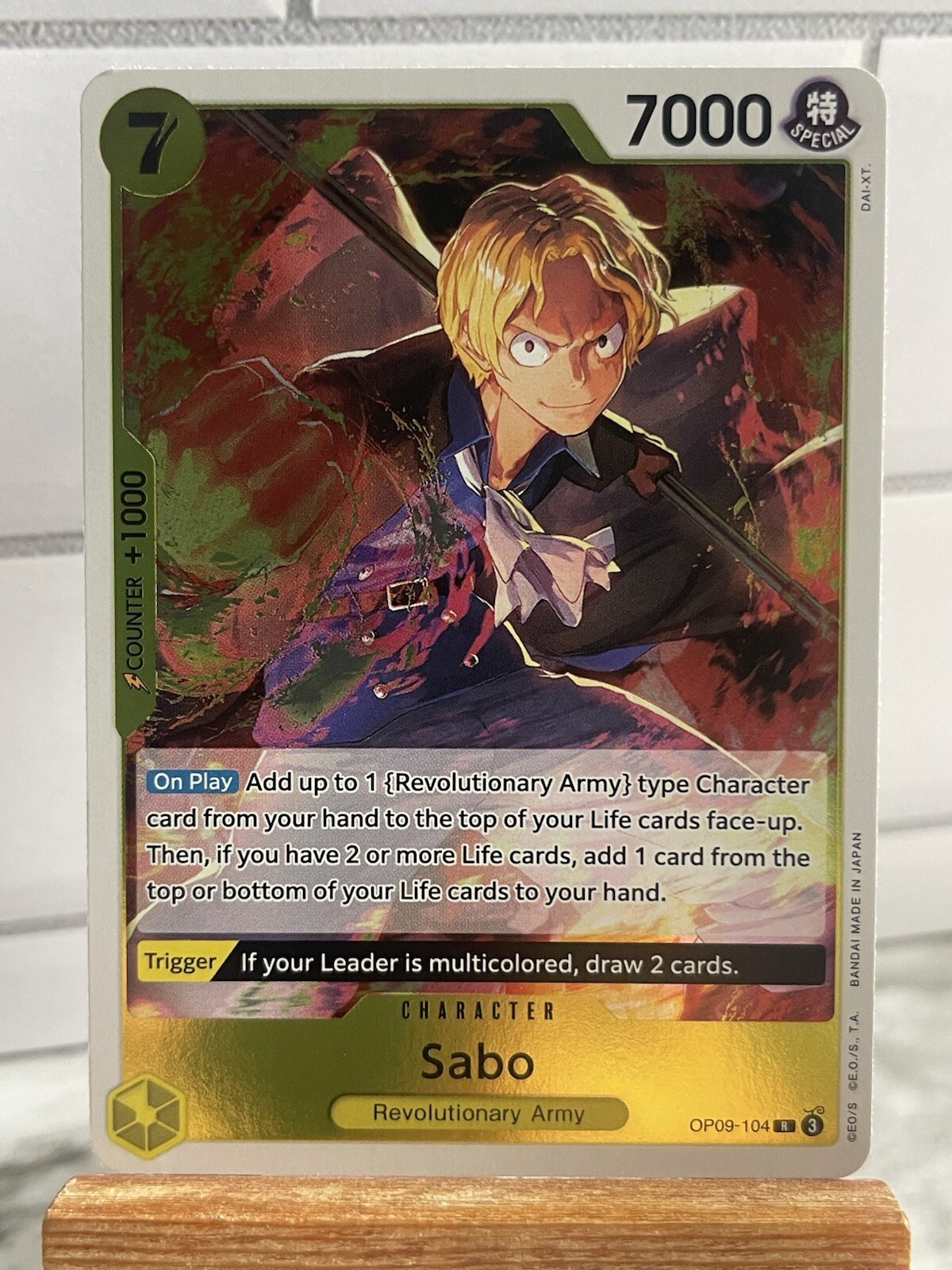 Sabo OP09-104 Rare Foil Emperors in the New World One Piece Mint NM