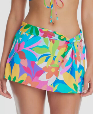 Bleu Rod Beattie Women's Blue Away We Go Side-Drape Hipster Swim Skirt Size: 6