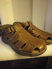 Men's Nunn Bush Leather Fisherman Sandals Sz 10 M Pre Owned