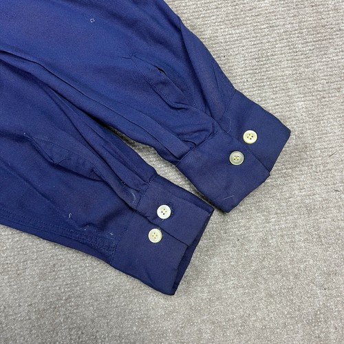Vintage 50s Striped Rayon Gabardine Loop Collar Shirt Mens Medium Rockabilly - Picture 6 of 9