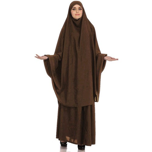 Muslim Women Prayer Abaya Burqa Khimar Hijab Maxi Skirt Set Dress Islamic Arab - Picture 20 of 25