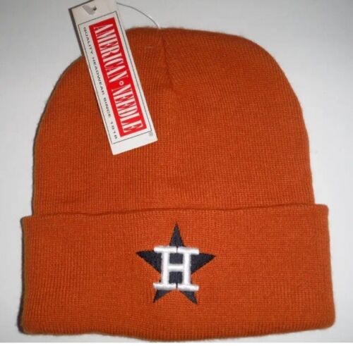American Needle Beanie Houston Astros Cuffed Knit Hat Cap Vintage 1971 Acrylic - Picture 1 of 7