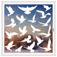 37Pcs Anti Collision Window Clings for Birds, Window Decals for Bird Strikes