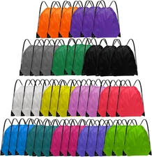 42 Pcs Drawstring Backpack Bulk String Bags Cinch Bag Gym Sport 14 Colors