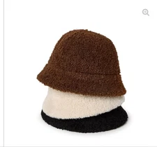 Winter Faux Fur Fuzzy Bucket Hat Fluffy Furry Warm Hat Fisherman Cap for Women