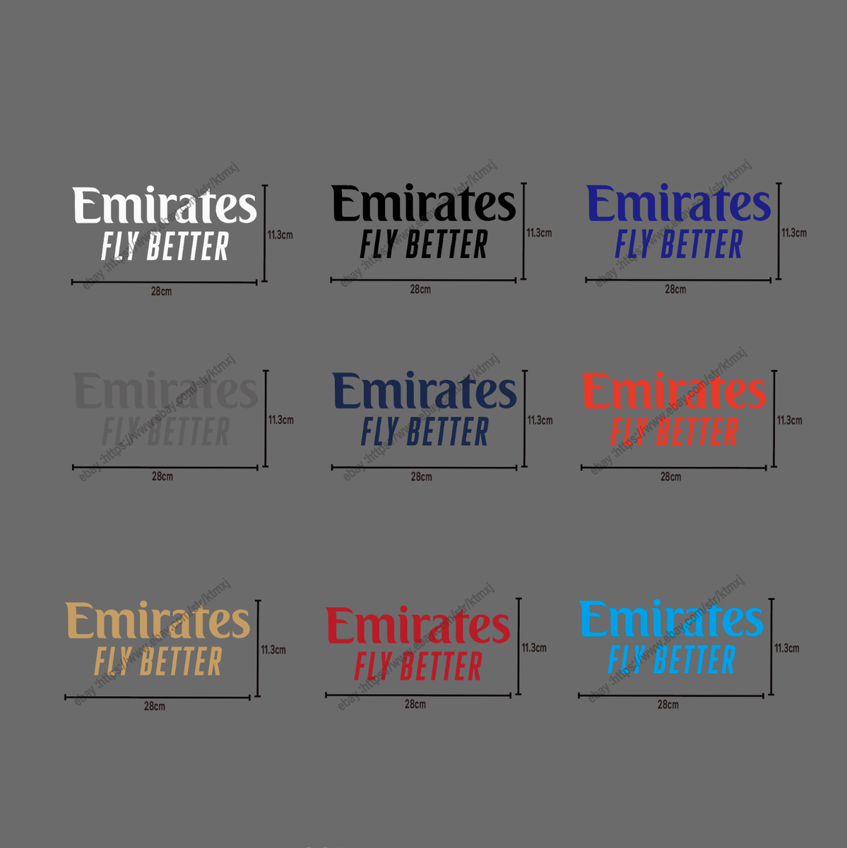 Patch Sponsor Emirates - AC Milan - Reproduction Noire - NEUF