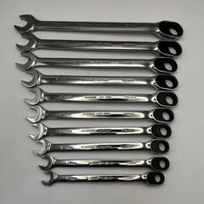 Snap On PAKTY249 10 Piece Metric Ratcheting Flank Drive Wrench Set