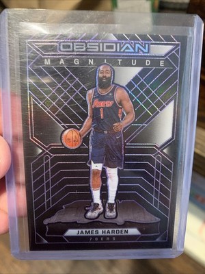 2021-22 Panini Obsidian - Magnitude James Harden #39 Electric Etch Purple /75