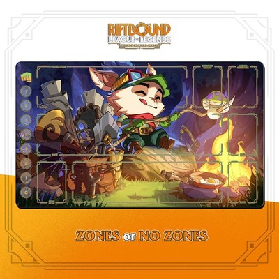 Playmat RIFTBOUND LOL TCG 24x14''(60*35cm) | TEEMO 2XKO - genähte Kanten