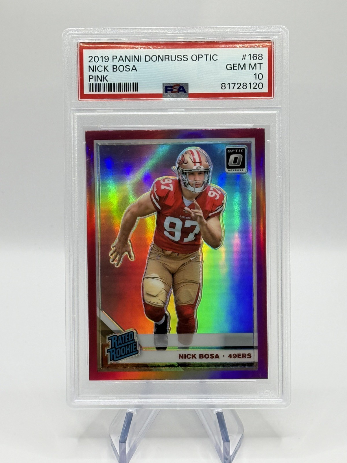 Nick Bosa Panini Donruss Optic #168 Pink