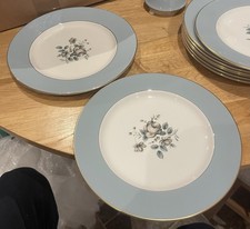 Royal Doulton China -Rose Elegans - 2 x  Small Dinner  Salad Plates  - 9" / 23cm