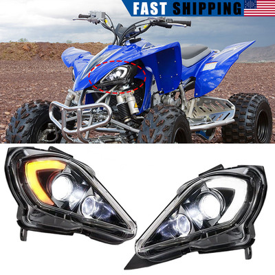 LED Headlight Assembly For YAMAHA RAPTOR YFZ 450 700 700R YFM 250 350 2006-2025