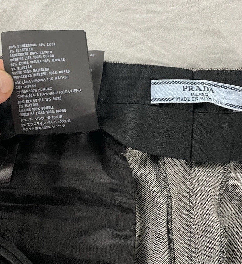 Prada  Flat Front Stretch Wool/Silk Cuffed Dress … - image 6