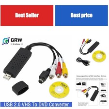 USB 2.0 Video Capture Card Adapter VHS to DVD Analog to Digital Converter