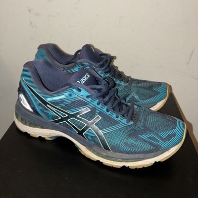 Asics Womens Gel Nimbus 19 T750N Blue Running Shoes Sneakers Size 8