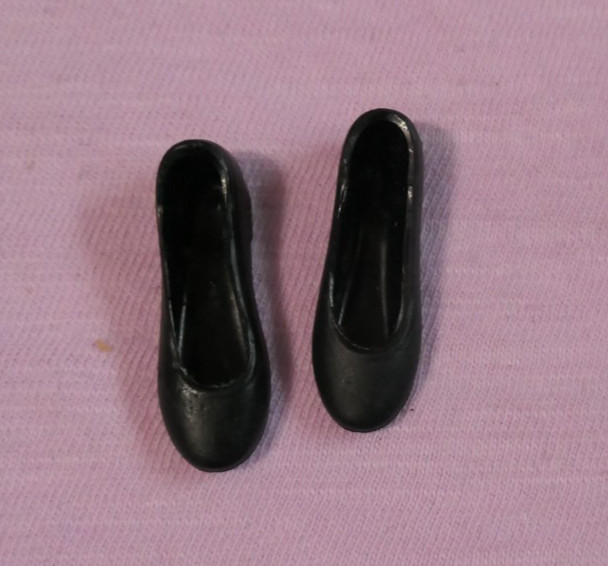 Vintage Skipper Clothes - Vintage Skipper 1907 School Days Black Squishy Shoes