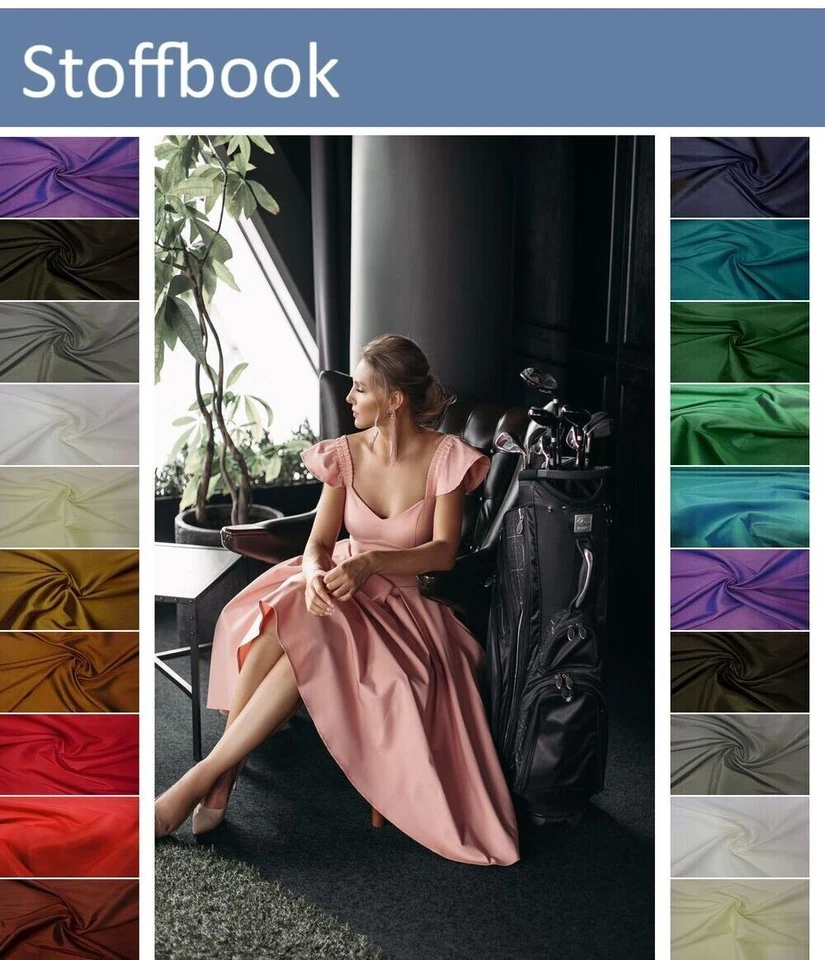 TAFT STOFF METERWARE KUNSTSEIDE CHANGIEREND FUTTERSTOFF DEKO GARDINE BEKLEIDUNG