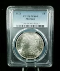 1921 $1  Morgan Silver Dollar PCGS MS64 #6615