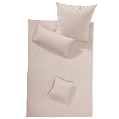 Lorena Mako Batist Bettwäsche Basel 135x200 + 80x80 cm Minikaro 3044-041 beige