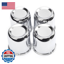 Rtrhinotuning 2.91 Push Through Wheels Center Caps Chrome For Trucks Trailers