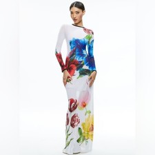Alice + Olivia Multicolor Floral Long Sleeve Dress