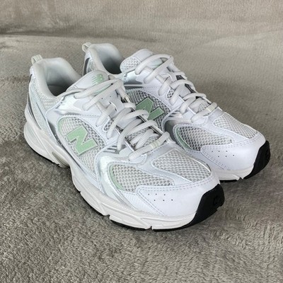 New Balance 530 GR530JRG Womens 8.5 Kids 7 White Green Silver Running Shoes NEW