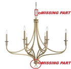Minka Lavery 1097-740 Covent Park 6 Light 40" Wide Taper Candle Chandelier