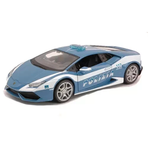 Lamborghini Huracan Coupè Polizia/Police Blu/Bianco Die Cast 1/24 Maisto #31511 - Immagine 3 di 4