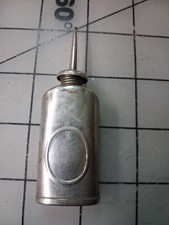 Oil Can Metal Vintage Screw Top MADE IN USA 3 1/4". Thumb Press Pocket Oiler