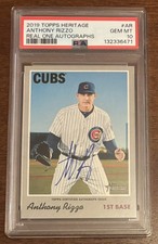 2019 Topps Heritage Anthony Rizzo Real One Auto Chicago Cubs PSA 10 GEM MINT 