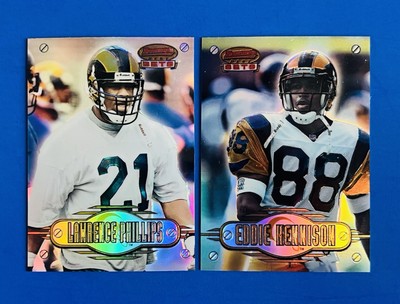 (2)  1996 Bowmans Best Bets Lawrence Phillips & Kennison Refractor Rookie Cards