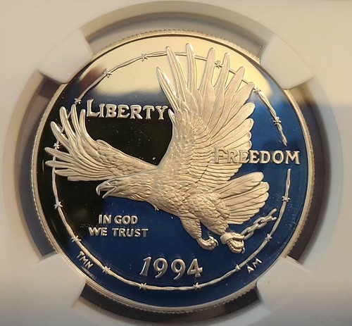 1994 W Prisoner of War Museum Silver Dollar NGC PF69 SPECIAL LABEL - Picture 3 of 4
