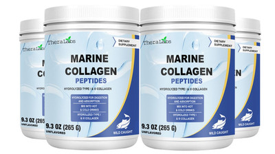 TheraLabs Marine Collagen Peptides powder | 9.3oz/256g | 4Pk | Exp 8/27