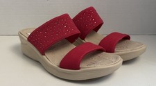 BZees Women's Sienna Bright Wedge Sandal  Magenta Pink  9M
