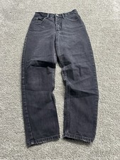 VINTAGE Calvin Klein Jeans Womens 10 Black Mom Relaxed Straight Dark Wash 90s