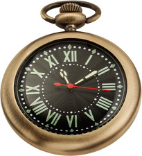Classic Uncovered Men's Pocket Watch, Pocket Watches with Chain for Men