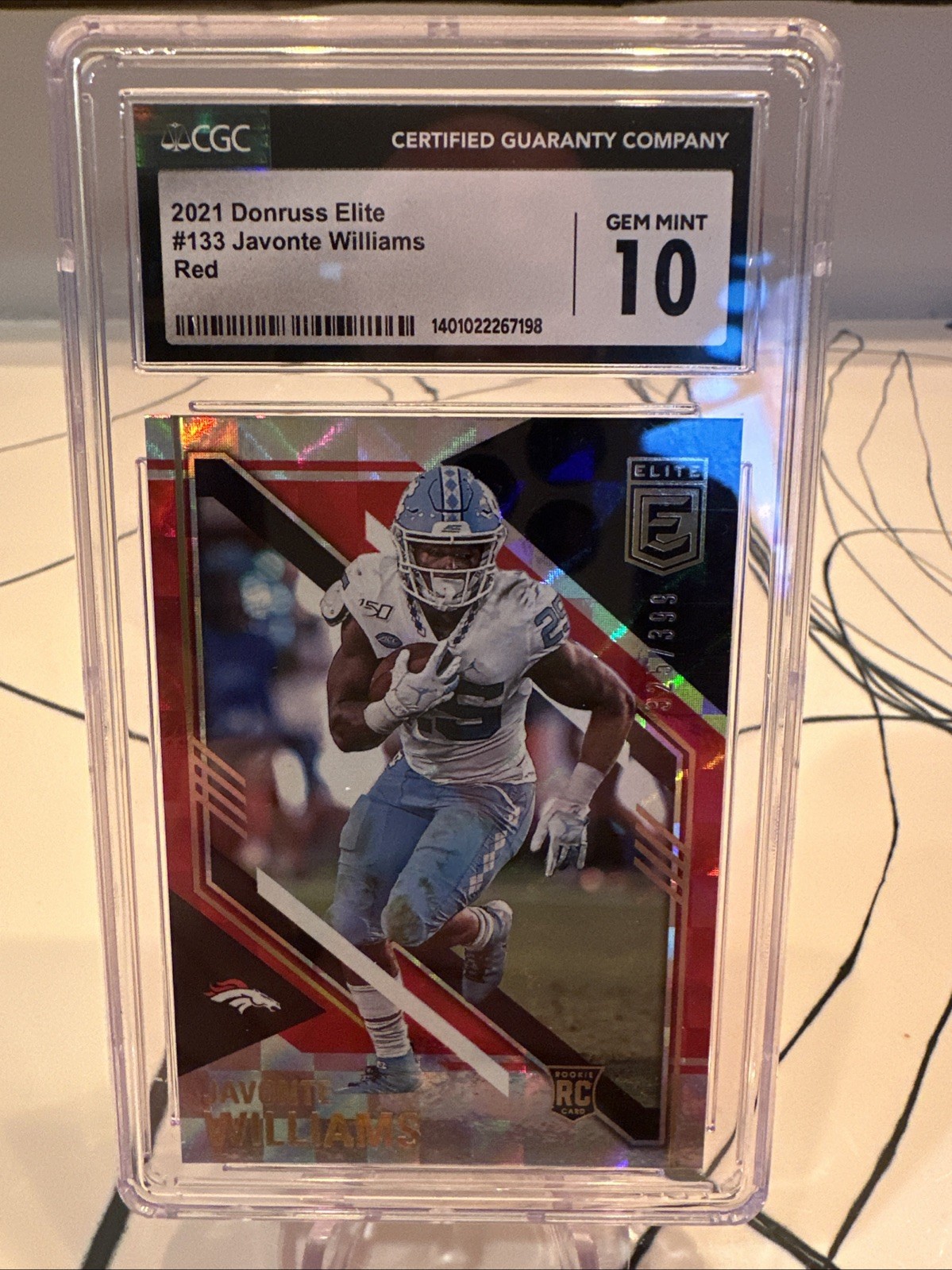 2021 Panini Donruss Elite - Rookies Javonte Williams #133 Red /399 (RC)