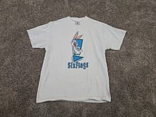 Six Flags Vtg 1999 Bugs Bunny Tshirt Unisex Sz Large Amusement Park Cartoon USA