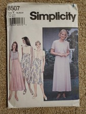 Simplicity Pattern 8507 Dress Bolero Jacket Flared Skirt Size 18-22 Uncut FF