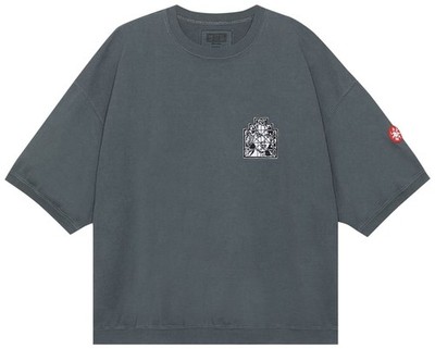 VGC! Cav Empt Overdye Zig Patch Short-Sleeve Crewneck Charcoal Sz Large