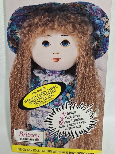 De colección 1992 Fantastic Face Transfers Muñeca Cara Britney 6 Transferencias #55-100 - Imagen 2 de 5