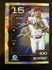 2025 Bowman Draft Chrome JJ Wetherholt Scouts Top 100 #BTP-15 Cardinals