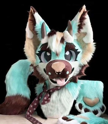 Fursuit Long Fur Husky Fox Mascot Head Party Halloween Fur Cosplay-Promotion