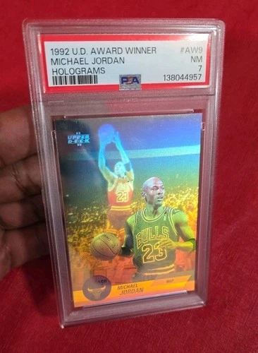1992-93 Upper Deck #AW9 Michael Jordan Award Winner Chicago Bulls NBA Card PSA 7